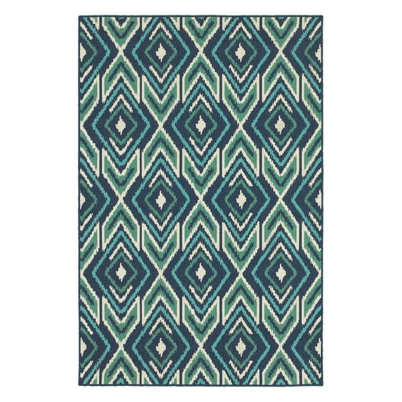 Avalon Home Mackay Ikat Diamonds Indoor/Outdoor Area Rug