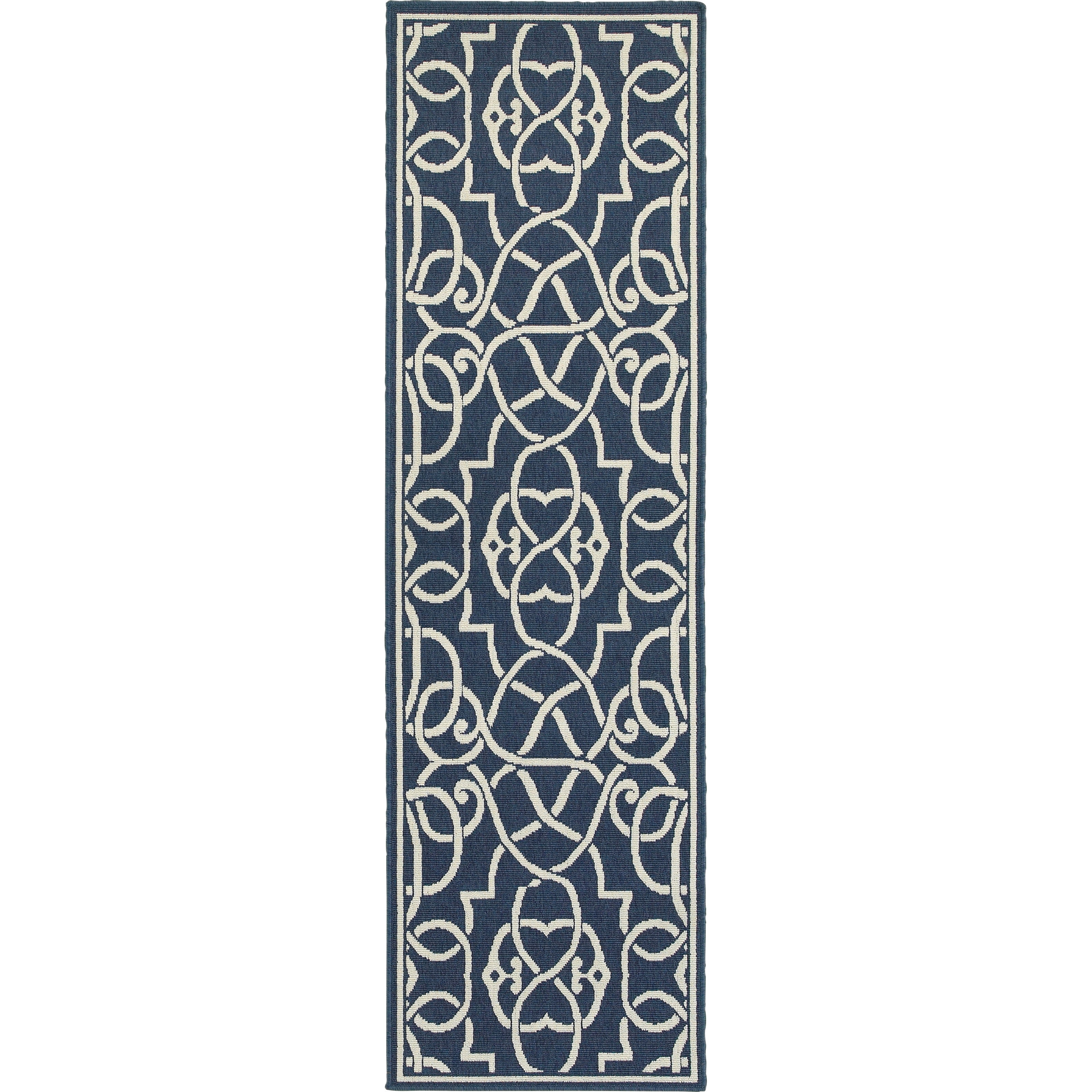 Avalon Home Mackay Interlocking Lattice Indoor/Outdoor Area Rug