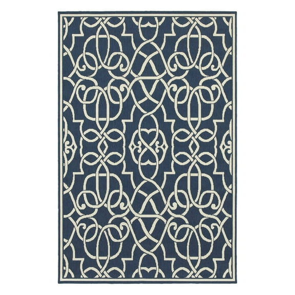 Avalon Home Mackay Interlocking Lattice Indoor/Outdoor Area Rug