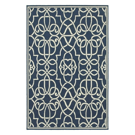 Avalon Home Mackay Interlocking Lattice Indoor/Outdoor Area Rug