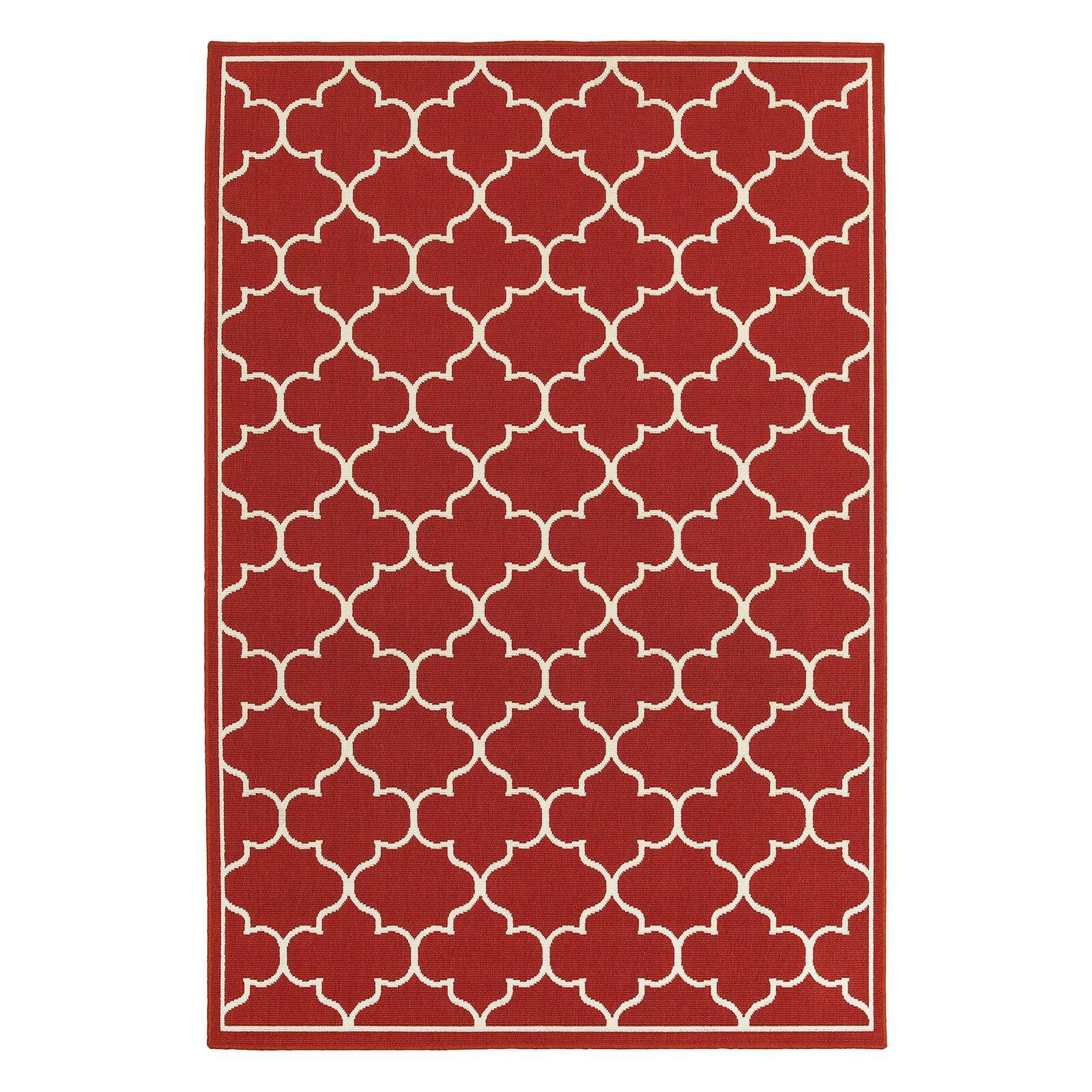 Avalon Home Mackay Quatrefoil Lattice Indoor/Outdoor Area Rug