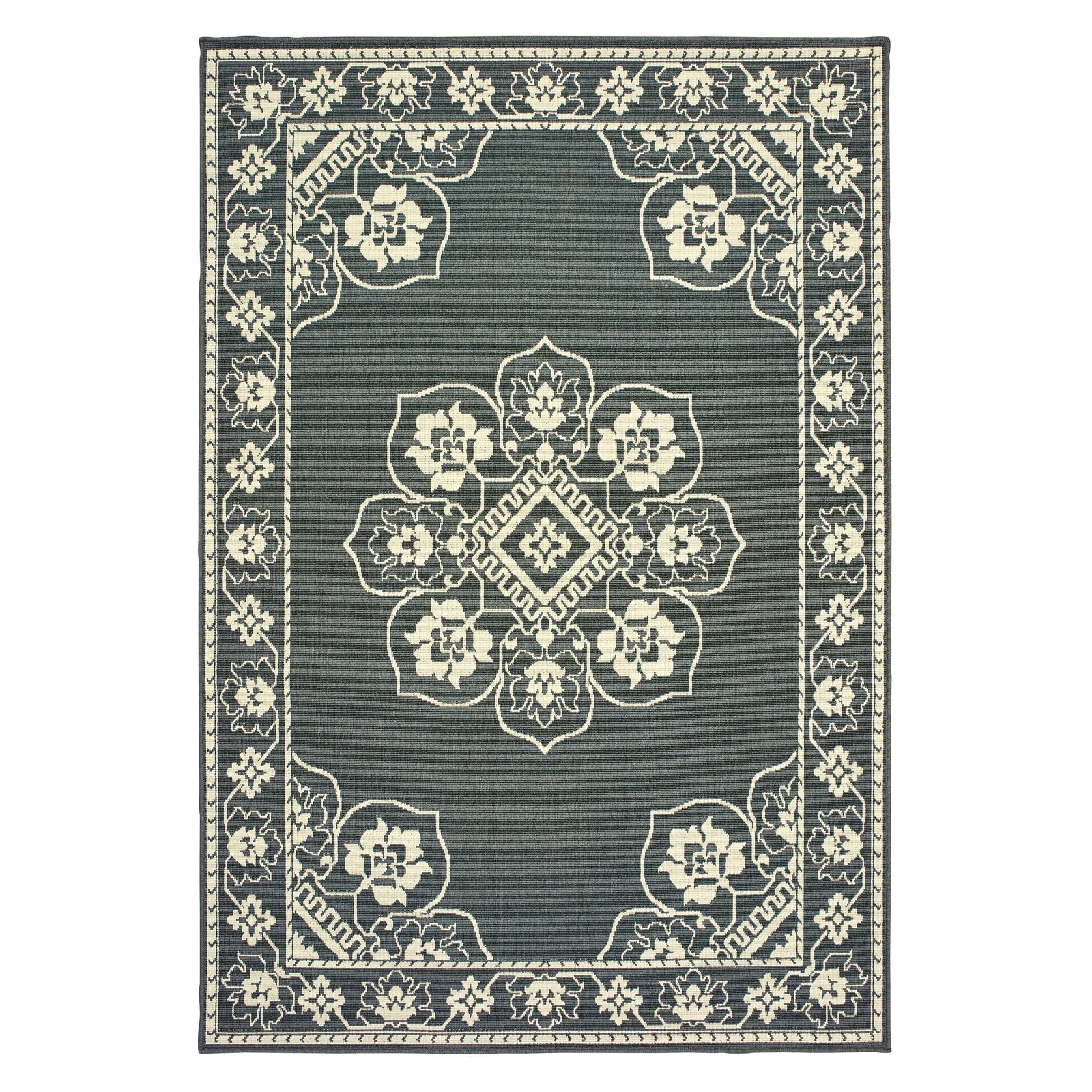 Avalon Home Mackinaw Floral Medallion Indoor/Outdoor Area Rug
