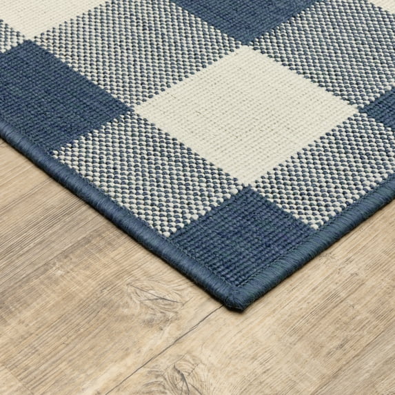 Avalon Home Mackinaw Gingham Check Indoor/Outdoor Area Rug