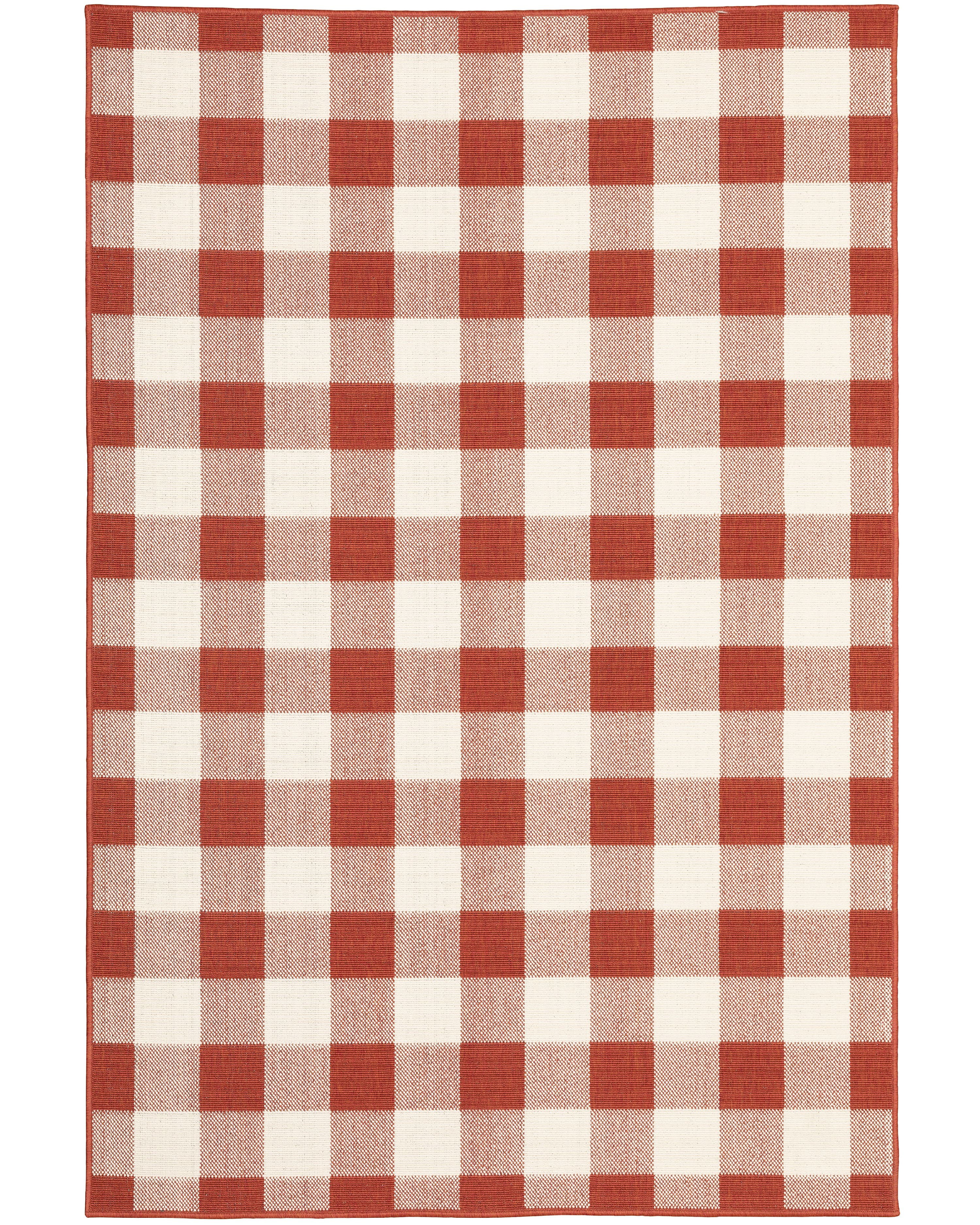 Avalon Home Mackinaw Gingham Check Indoor/Outdoor Area Rug