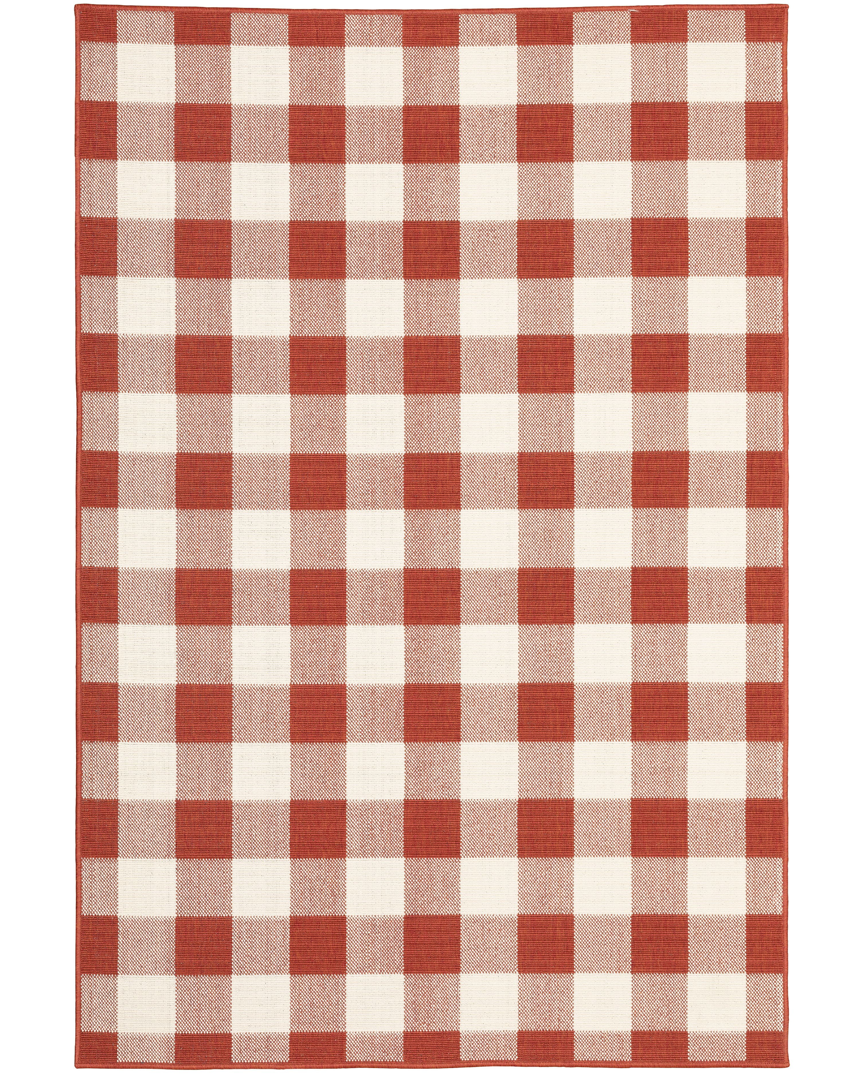Avalon Home Mackinaw Gingham Check Indoor/Outdoor Area Rug