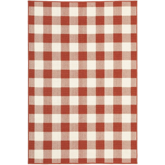 Avalon Home Mackinaw Gingham Check Indoor/Outdoor Area Rug