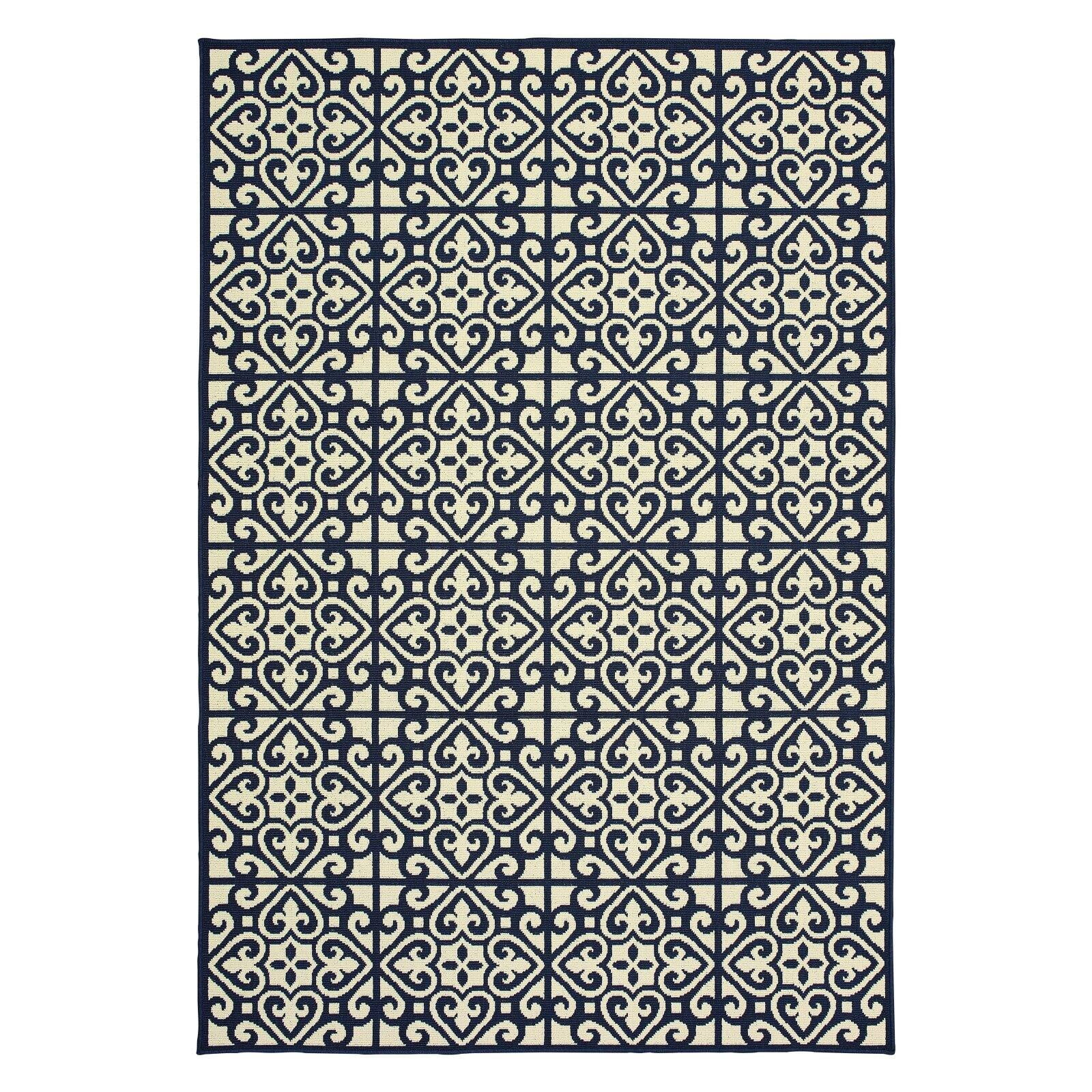 Avalon Home Mackinaw Intricate Tile Indoor/Outdoor Area Rug