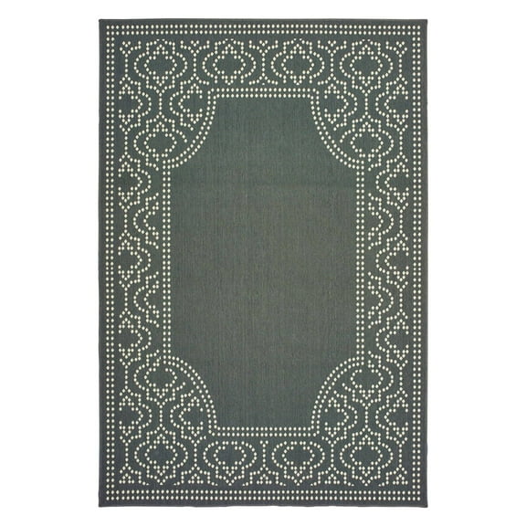 Avalon Home Mackinaw Traditional Border Indoor/Outdoor Area Rug
