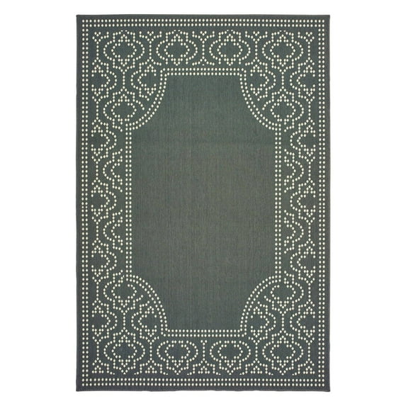Avalon Home Mackinaw Traditional Border Indoor/Outdoor Area Rug