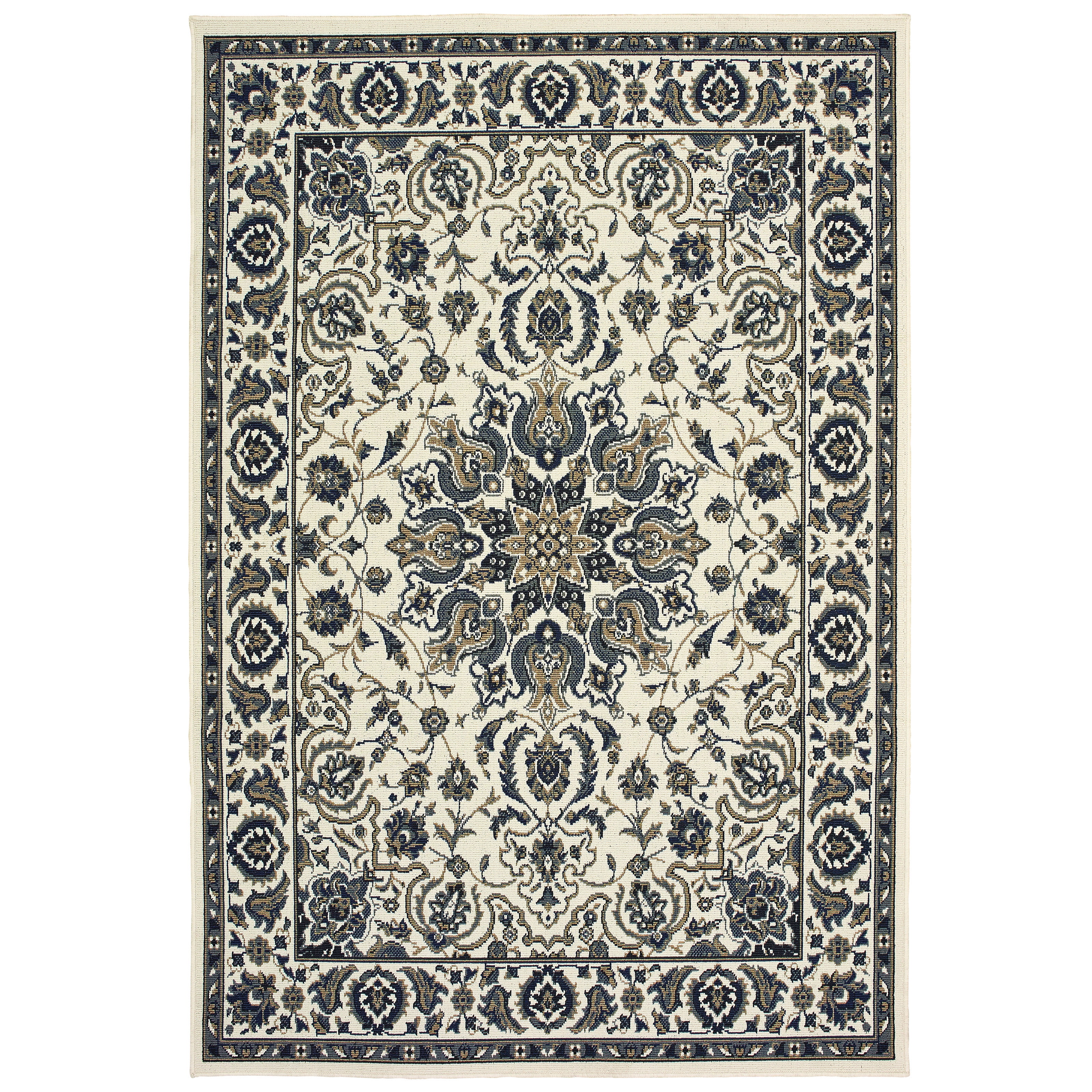Avalon Home Mackinaw Traditional Medallion Indoor/Outdoor Area Rug