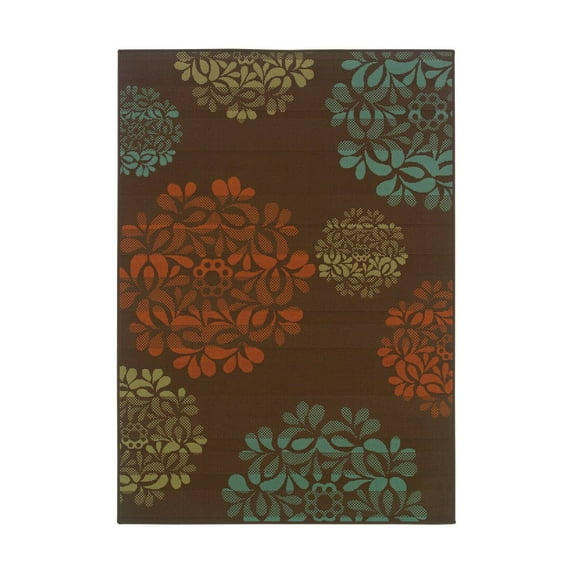 Avalon Home Malibu Fading Flowers Indoor/Outdoor Area Rug