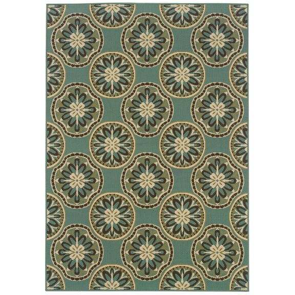 Avalon Home Malibu Floral Trellis Indoor/Outdoor Area Rug