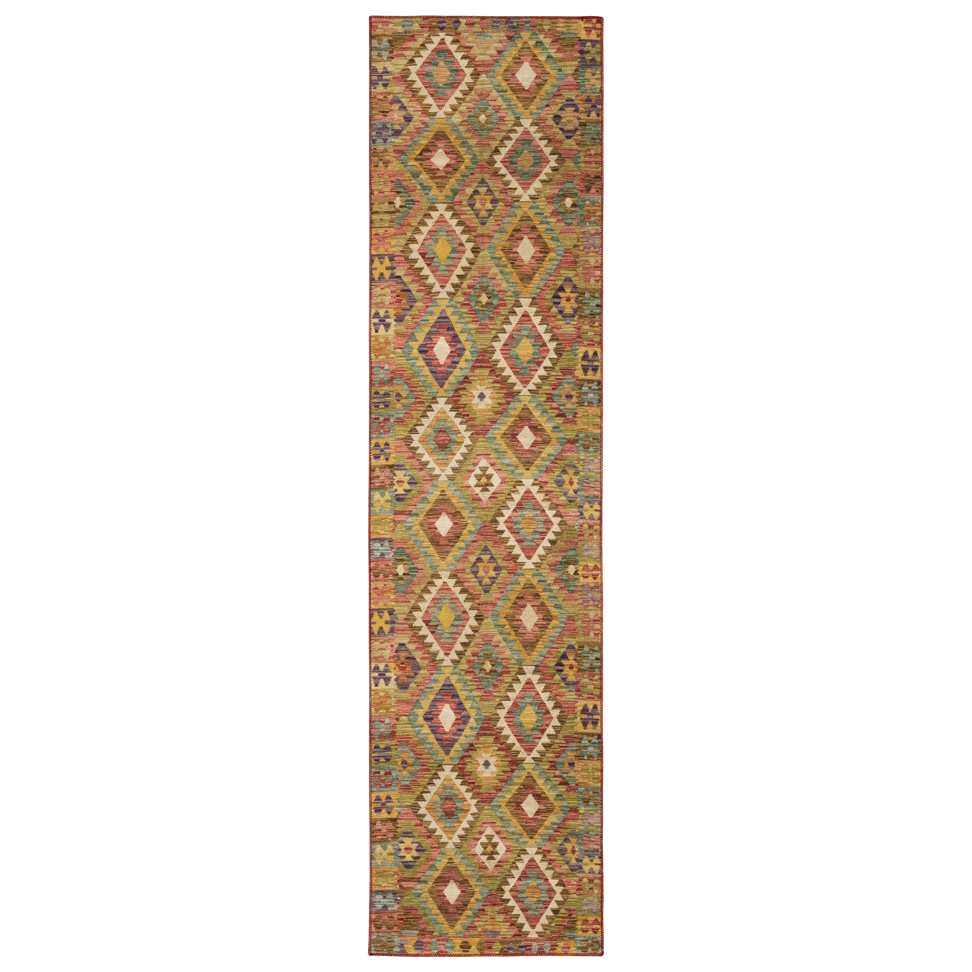 Avalon Home Marlowe Washable Geometric Tribal Gold/ Multi Indoor Area Rug