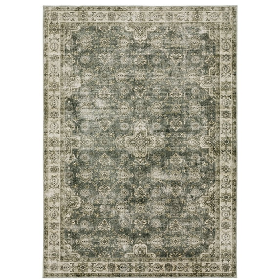 Avalon Home Marlowe Washable Vintage Oriental Beige/ Brown Indoor Area Rug
