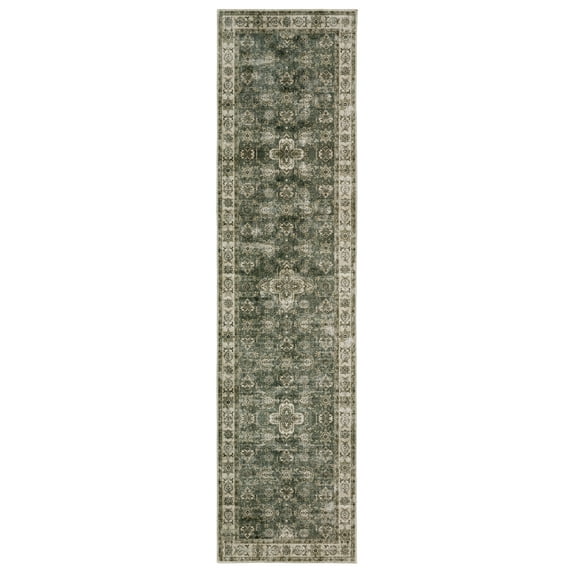 Avalon Home Marlowe Washable Vintage Oriental Beige/ Brown Indoor Area Rug