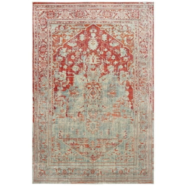 Avalon Home Penelope Orange Faded Medallion Area Rug or Runner, Multiple Sizes