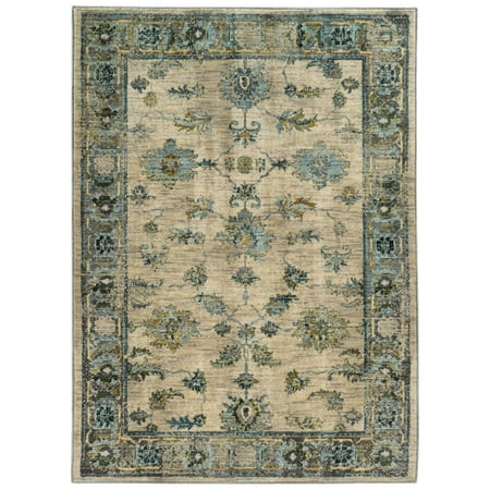 Avalon Home Sadie Oriental Transitional Area Rug, Ivory Off-White