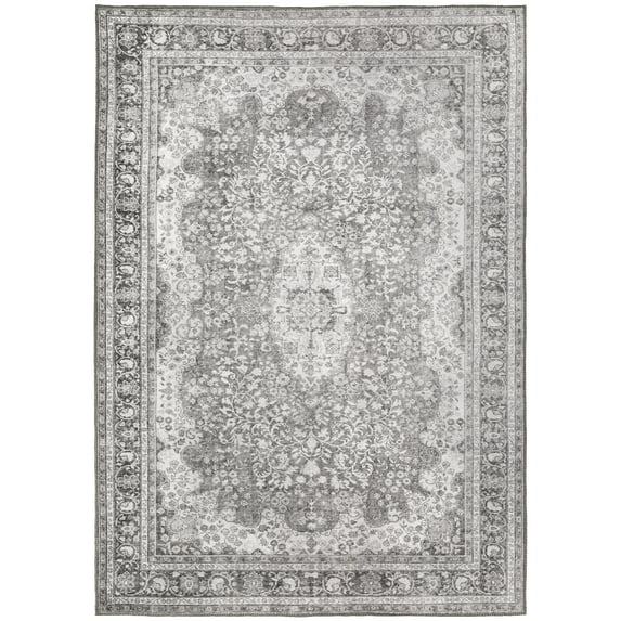 Avalon Home Sadler Faded Medallion Area Rug, 5'3" X 7'6", Gray