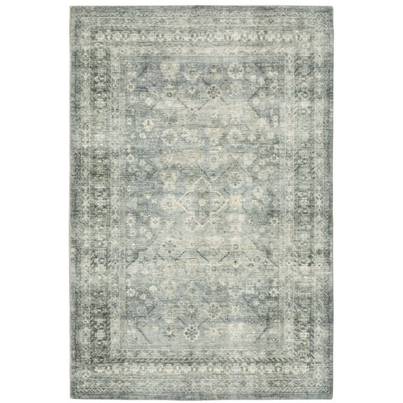 Avalon Home Silvana Distressed Floral Area Rug, 5'3" X 7'3", Blue/ Ivory
