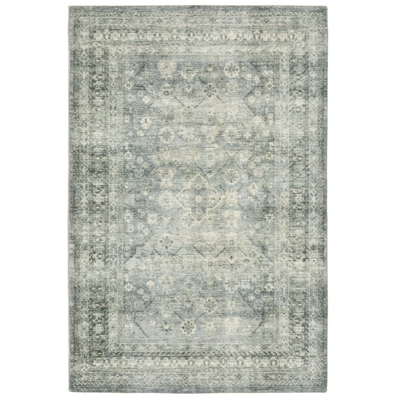 Avalon Home Silvana Distressed Floral Area Rug, 7'8" X 10', Blue/ Ivory