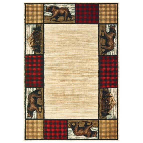 Avalon Home Wynter Bear Lodge Area Rug or Runner, Multiple Sizes