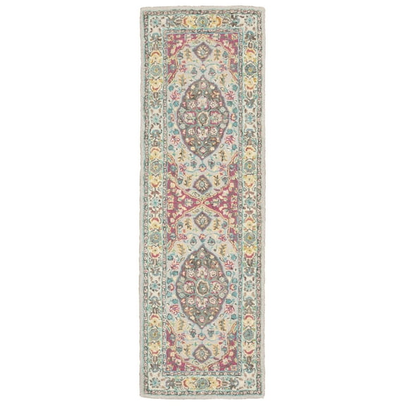 Avalon Home Zenon Medallion Traditional Area Rug, Gray