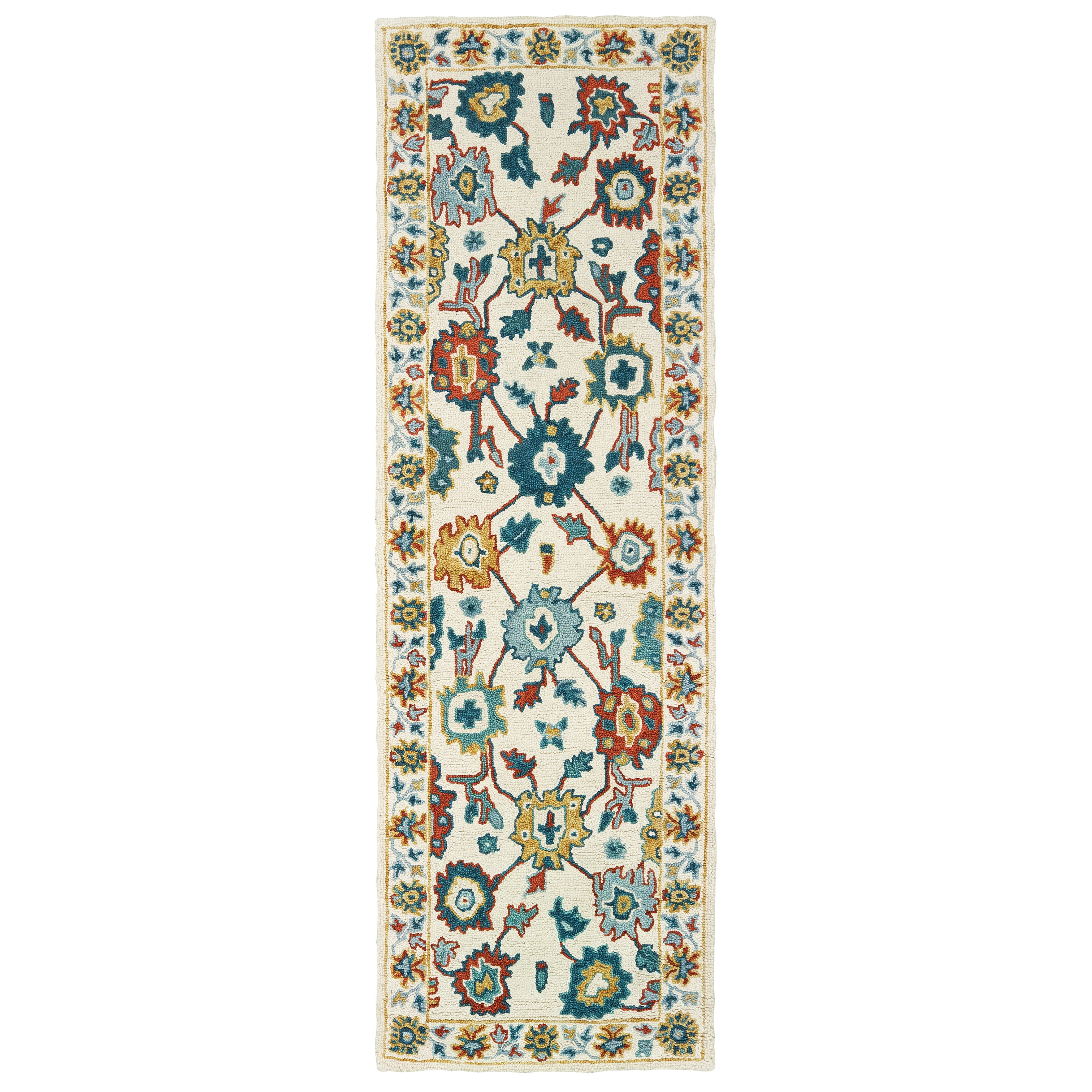 Avalon Home Zenon Oriental Transitional Area Rug, Off-White