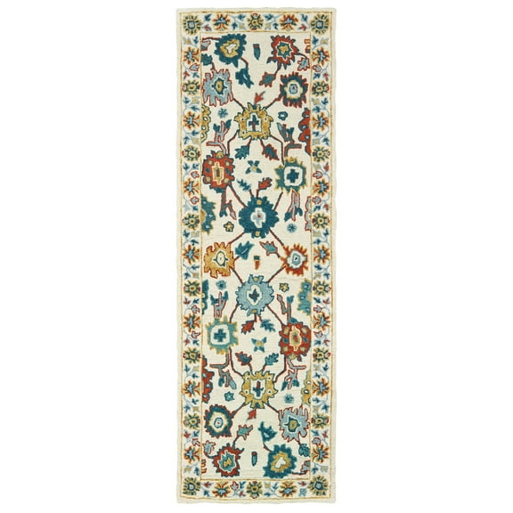 Avalon Home Zenon Oriental Transitional Area Rug, Off-White