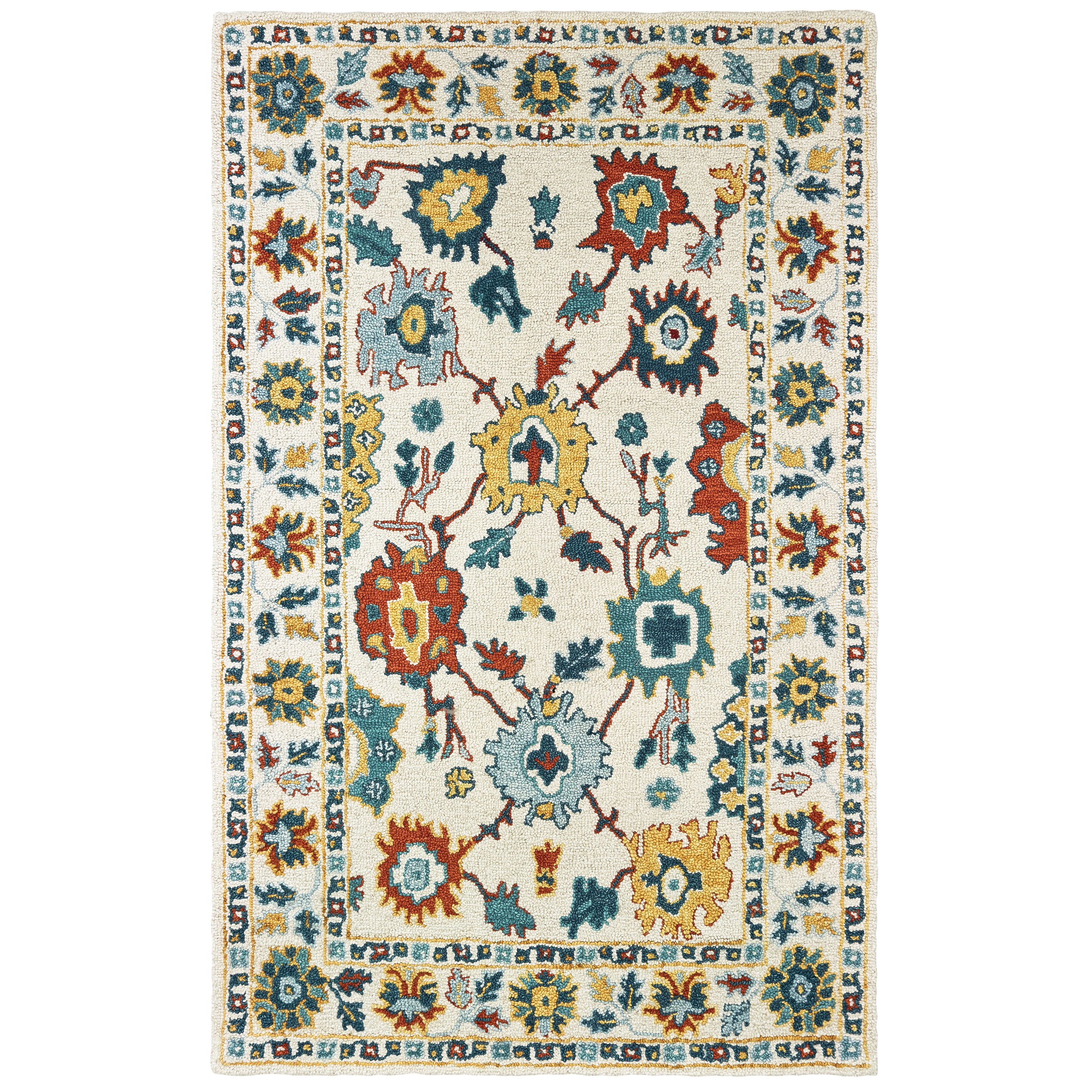 Avalon Home Zenon Oriental Transitional Area Rug, Off-White