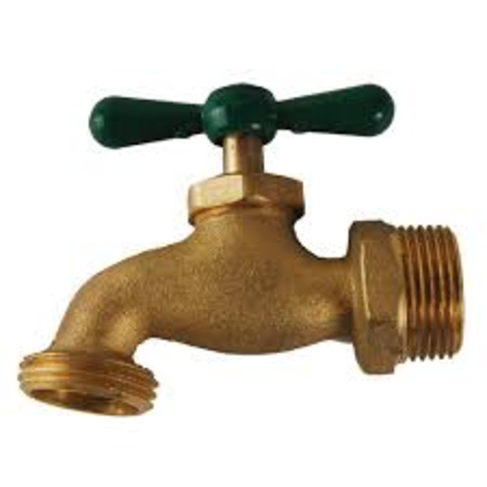 Brass and Green Deck Mount Hose Bibb Valve