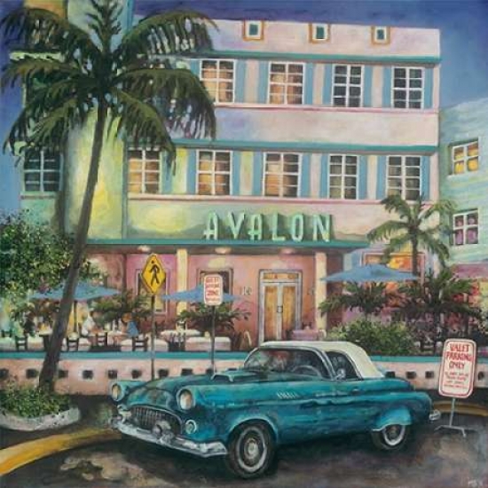 Avalon Hotel Miami Canvas Art - Melissa Sturgeon (24 x 24)