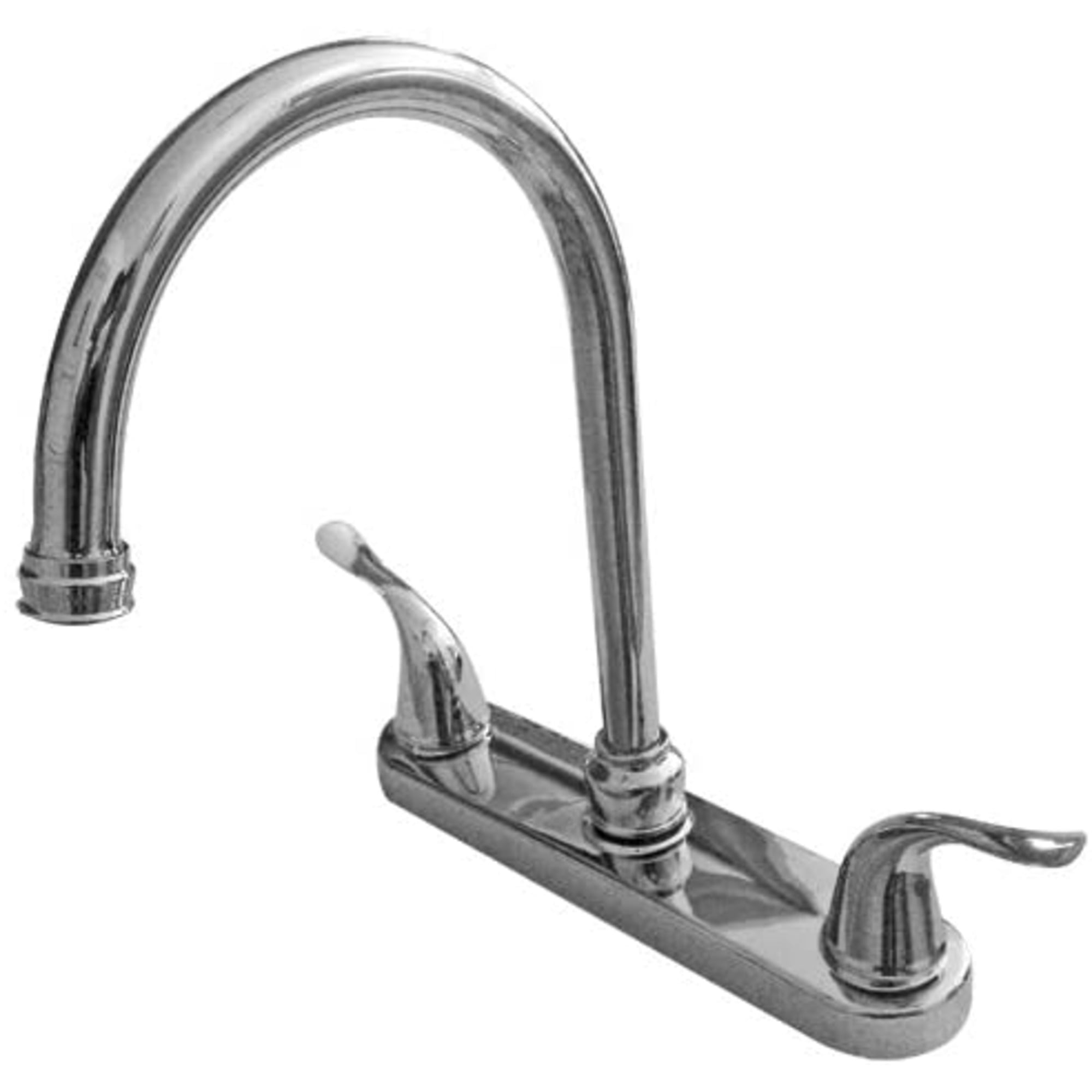 Avalon Stainless Steel Gooseneck Kitchen Faucet with Swan Lever Handle