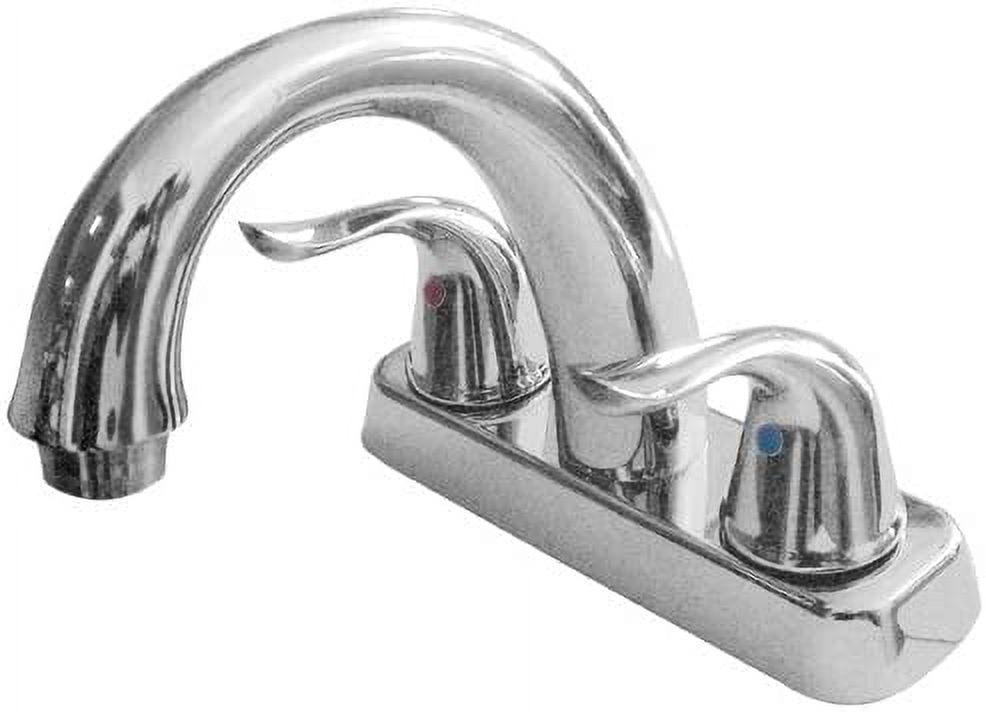Chrome Centerset Bathroom Faucet with Swan Lever Handles