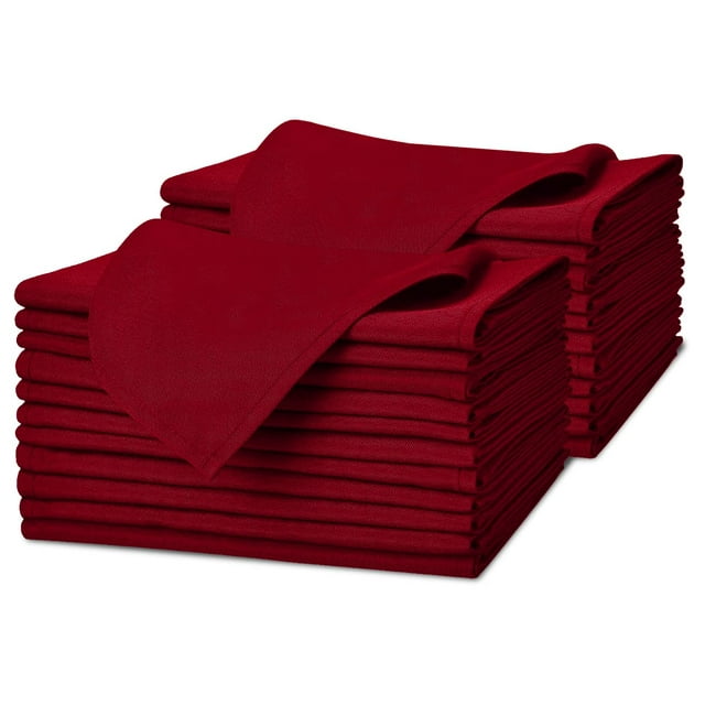 Avalon Kitchen Cloth Napkins Pack of 24 Red Napkin 17x17 Inches Linen