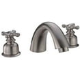 thumbnail image 1 of Avalon Kitchen and Bathroom Faucet Roman Tub Filler 8"-16" Cross Handle Satin Nickel, 1 of 1