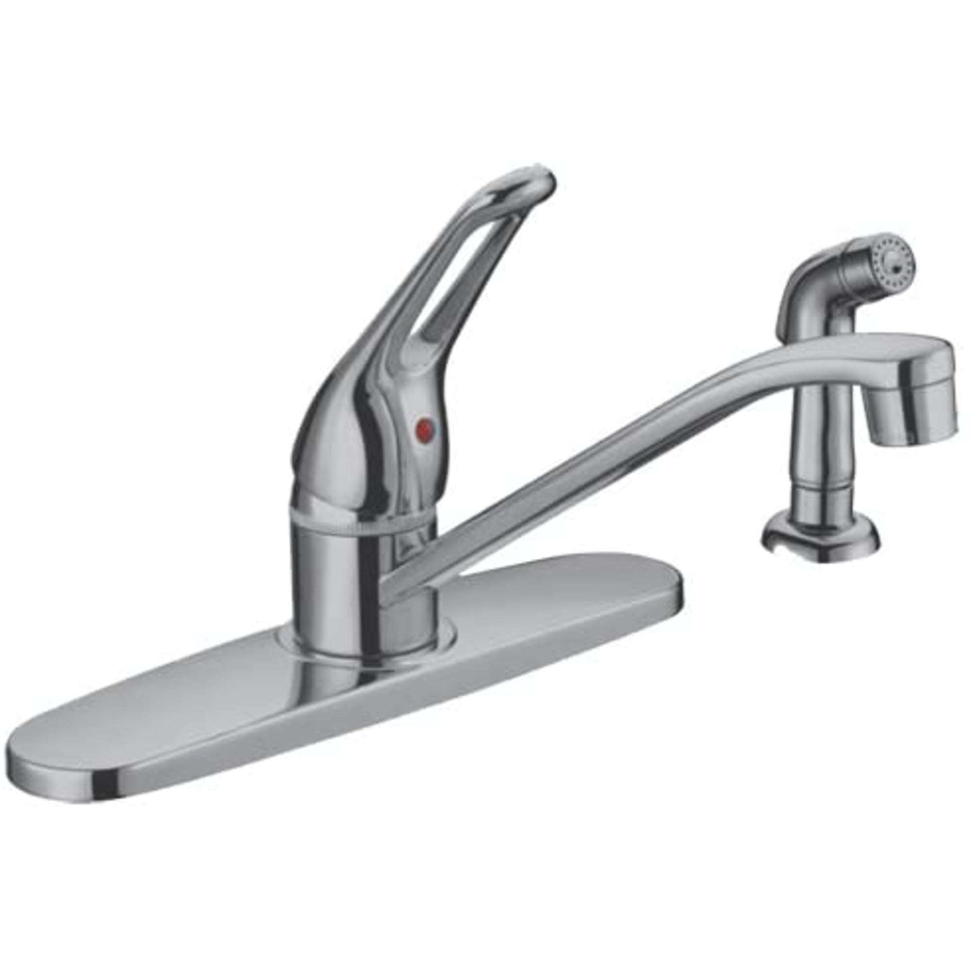 Chrome Single-Handle Kitchen and Bathroom Faucet with Sprayer