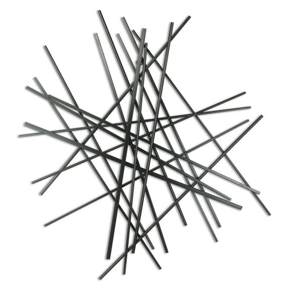 Avalon Large Abstract Wall Decor - Black