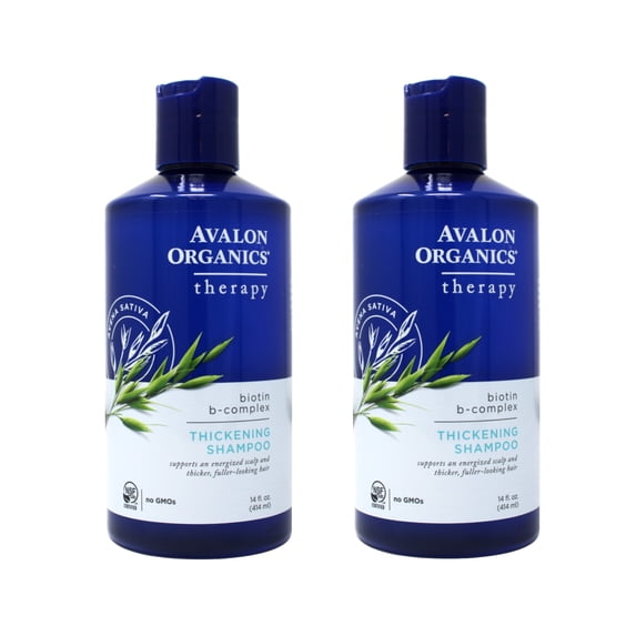 Avalon Organics Biotin B-Complex Thickening Shampoo -- 14 fl oz - 2 Pack