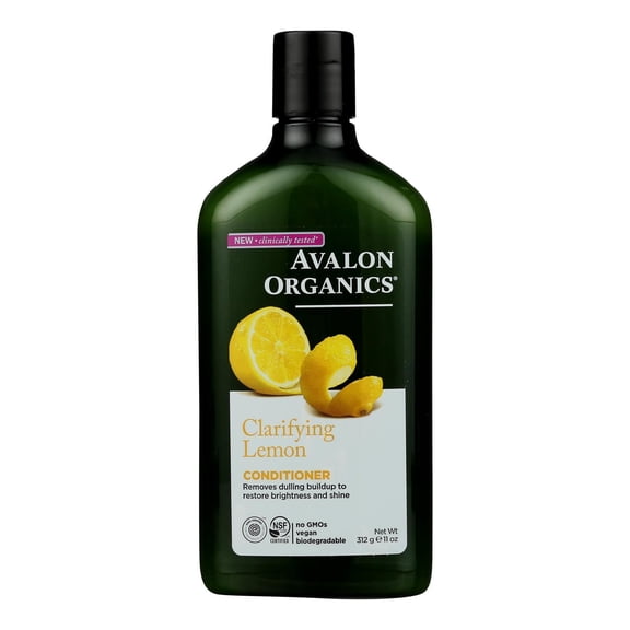 Avalon Organics Clarifying Lemon Conditioner Color Safe Vegan Biodegradable 11 oz