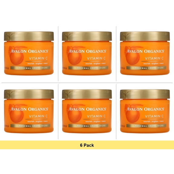 Avalon Organics Skin Moisturizer with Vitamin C, 1.7 Oz, Dermatologist Tested, Plant-Based Formula, Cruelty-Free - 6 Pack