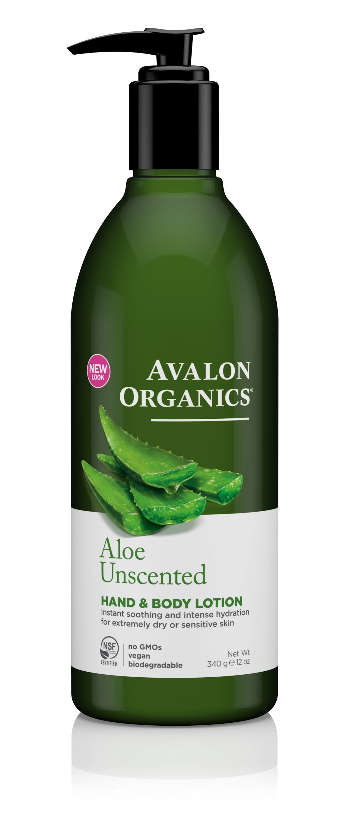 Avalon Organics Unscented Aloe Hand & Body Lotion, 12 oz.