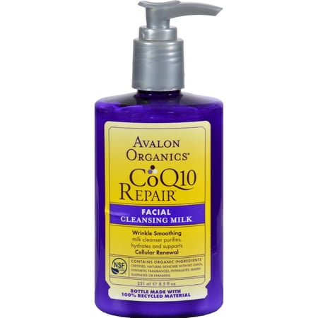 Avalon Organics Wrinkle Therapy Cleansing Milk, 8.5 Ounce Bottle