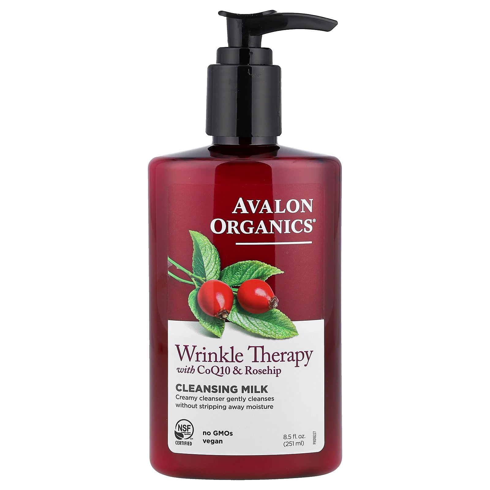 Avalon Organics Wrinkle Therapy Cleansing Milk, 8.5 Ounce Bottle