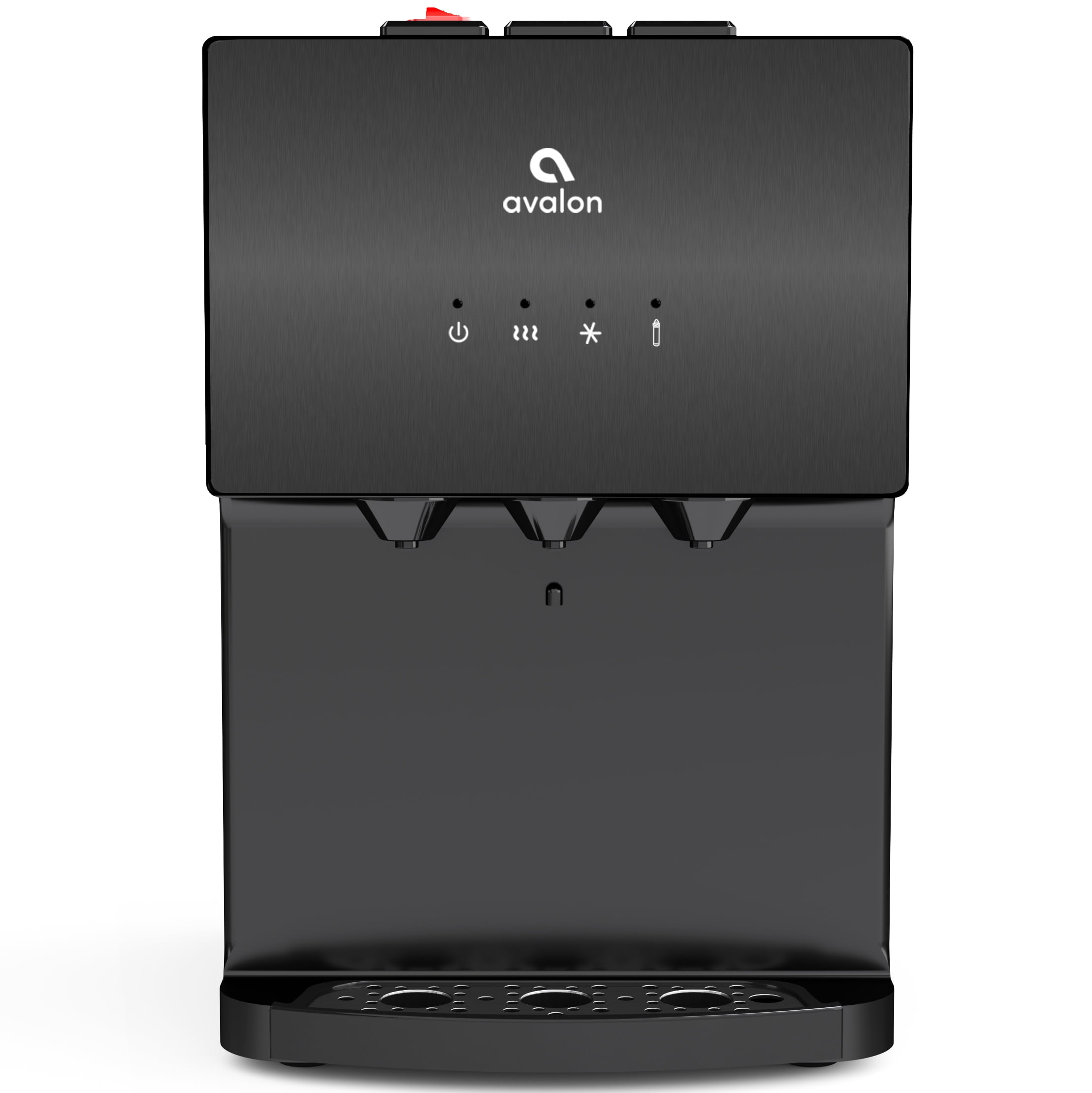 Black Stainless Steel Countertop Bottleless Water Dispenser with Dual Filtration