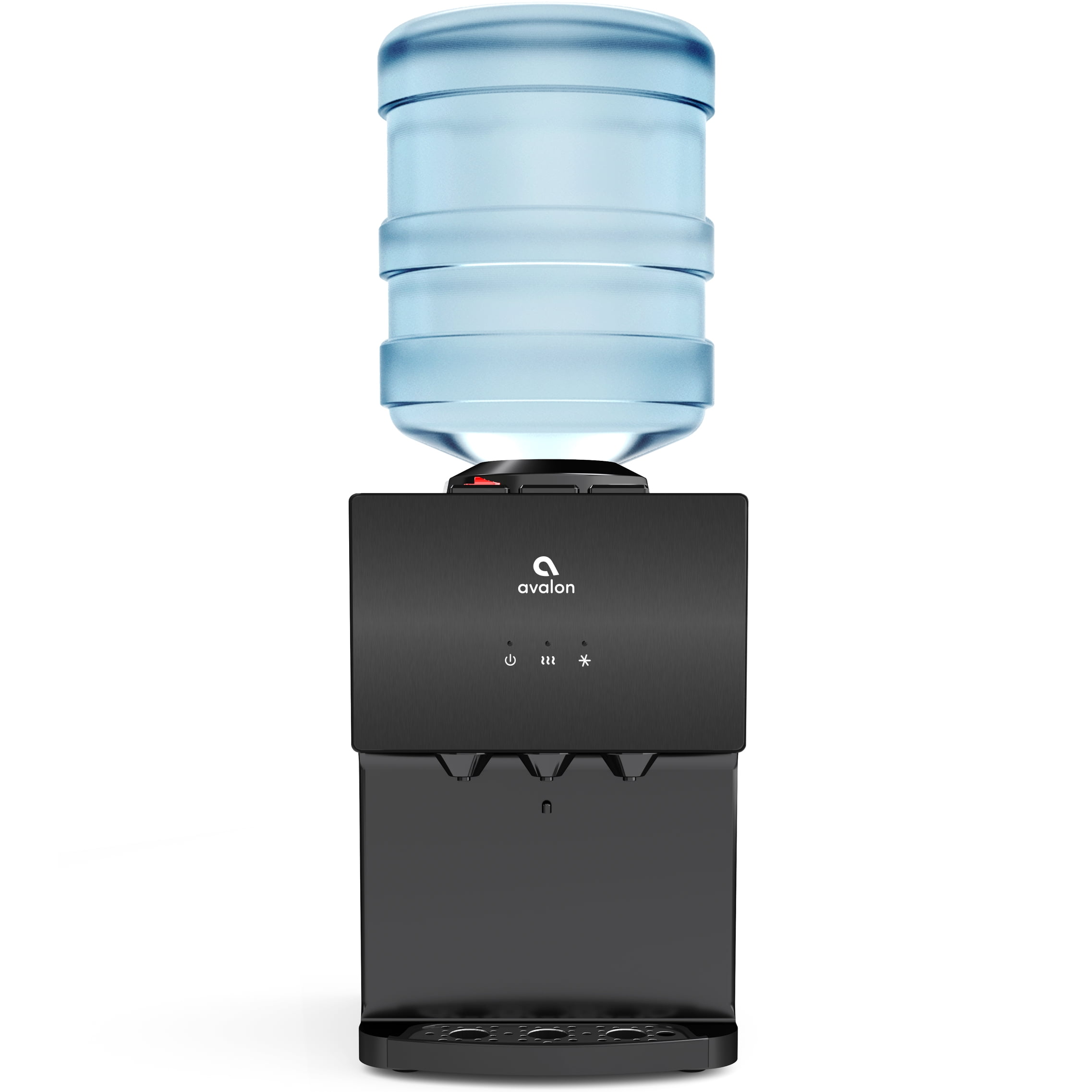 Black Top Loading Countertop Water Cooler Dispenser with 3 Temperature Settings