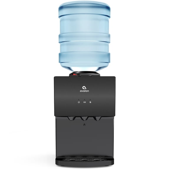 Avalon Premium 3 Temperature Top Loading Countertop Water Dispenser, Black Stainless Steel