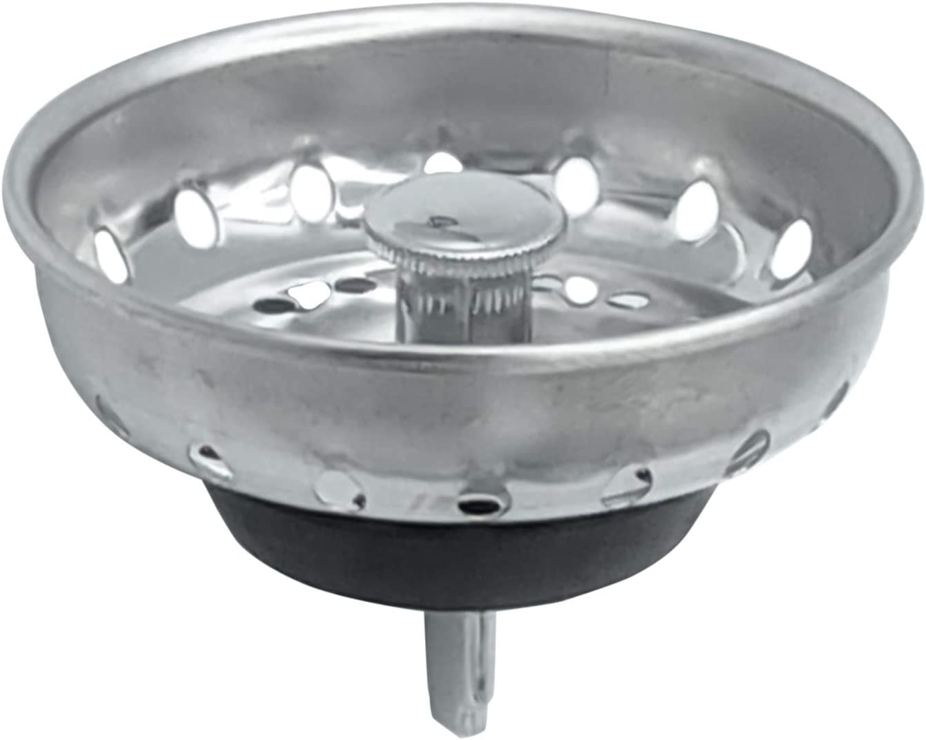Silver Stainless Steel Rust Resistant Kitchen Sink Basket Strainer