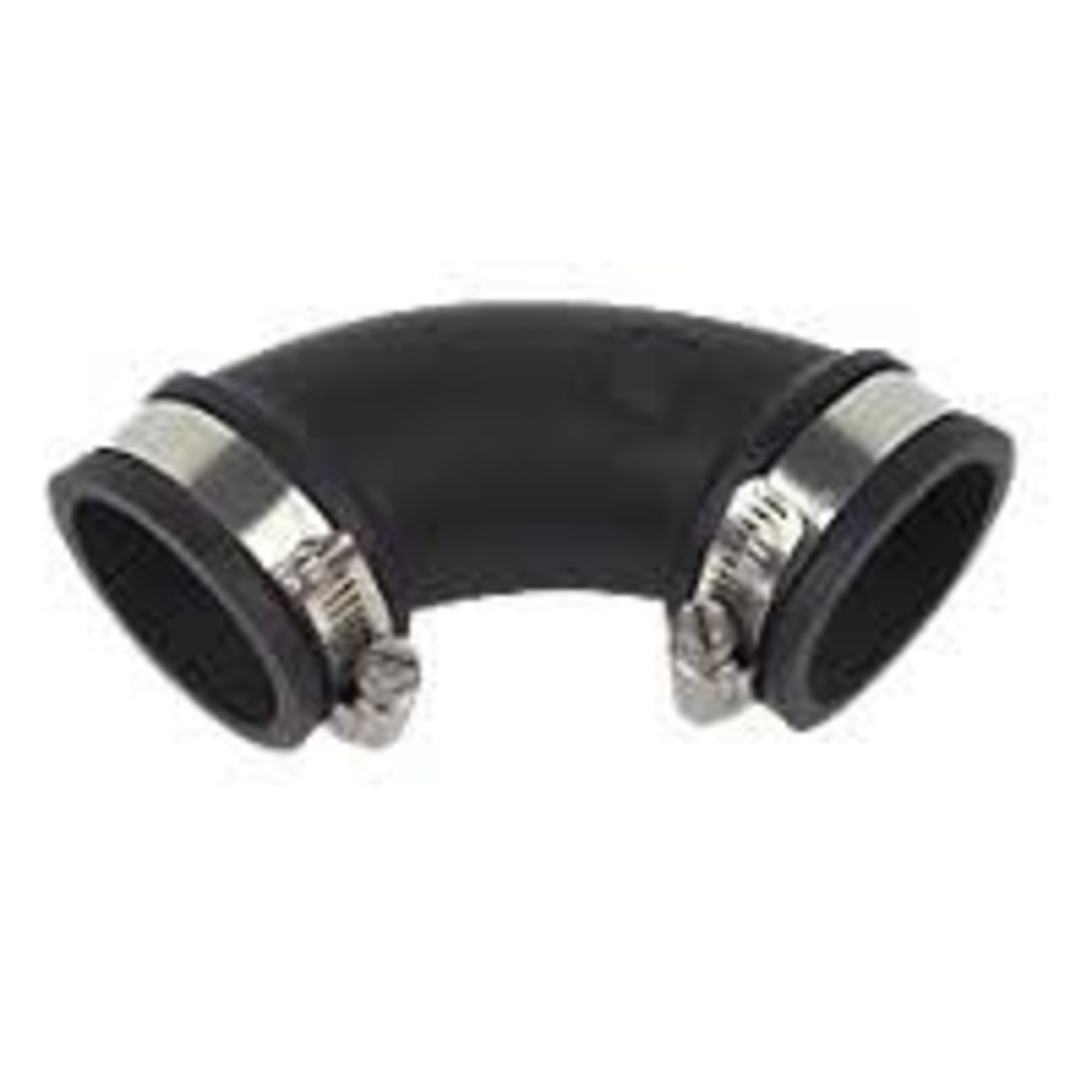 Black and Silver PVC Flex Elbow Pipe Fitting 3" x 3"