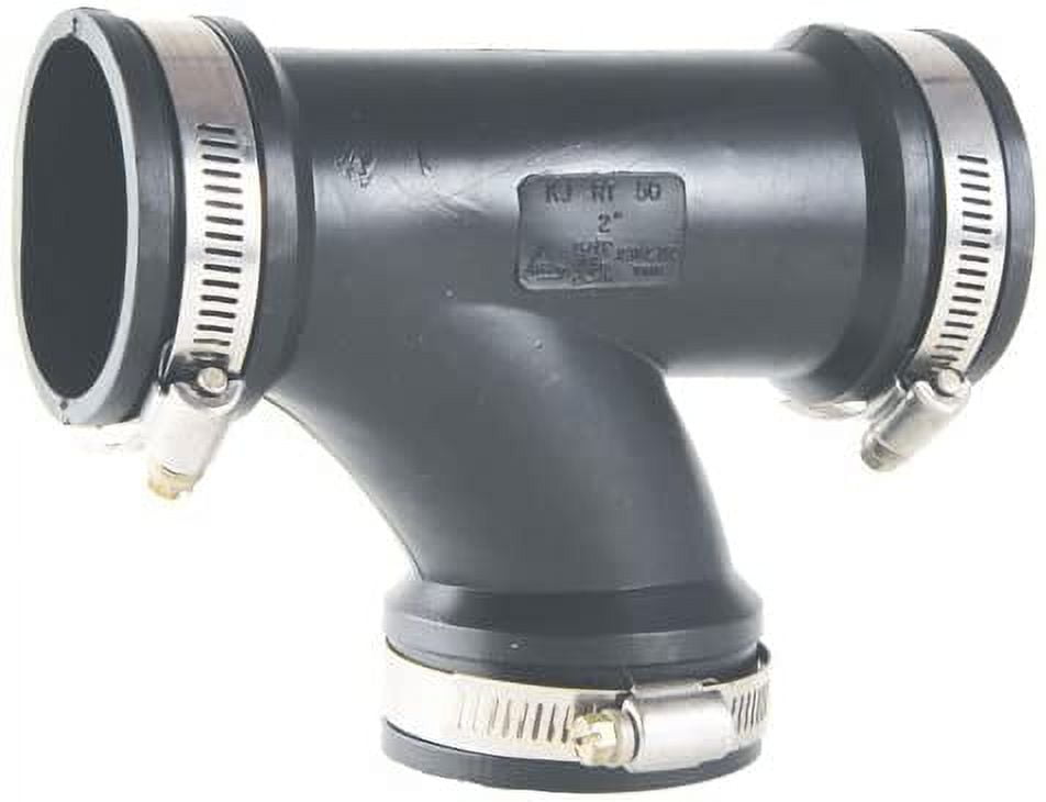 Avalon Black PVC Rubber Flex San Tee Pipe Fittings & Couplers 3inch x 3inch