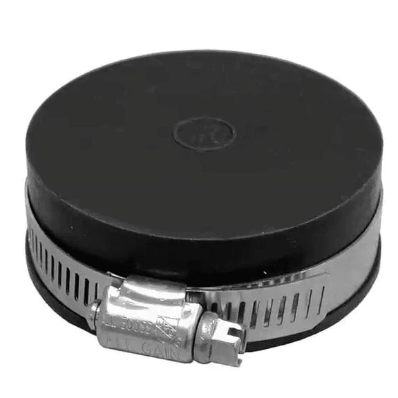 Avalon Rubber Jim Cap With Stainless Steel Hose Clamp 3"